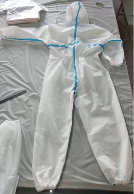 प्रयोगशाला पनरोक डिस्पोजेबल रासायनिक Coveralls